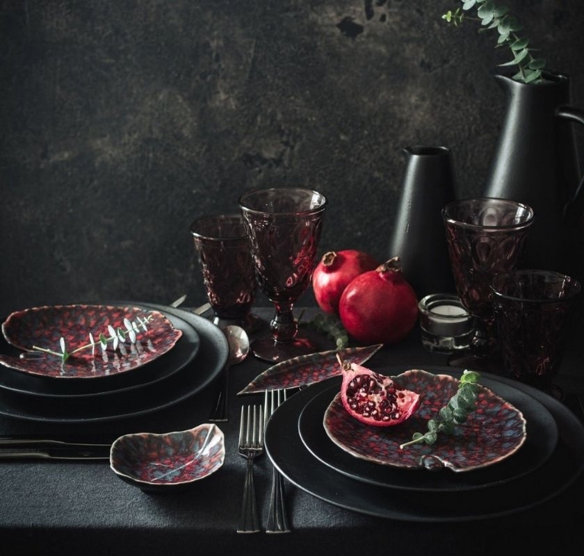 costa nova riviera vackra tallrikar i bladform