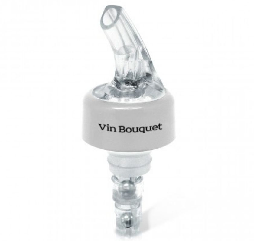 Dos�r eller h�llpip med texten Vin Bouquet p� den gr�vita kanten