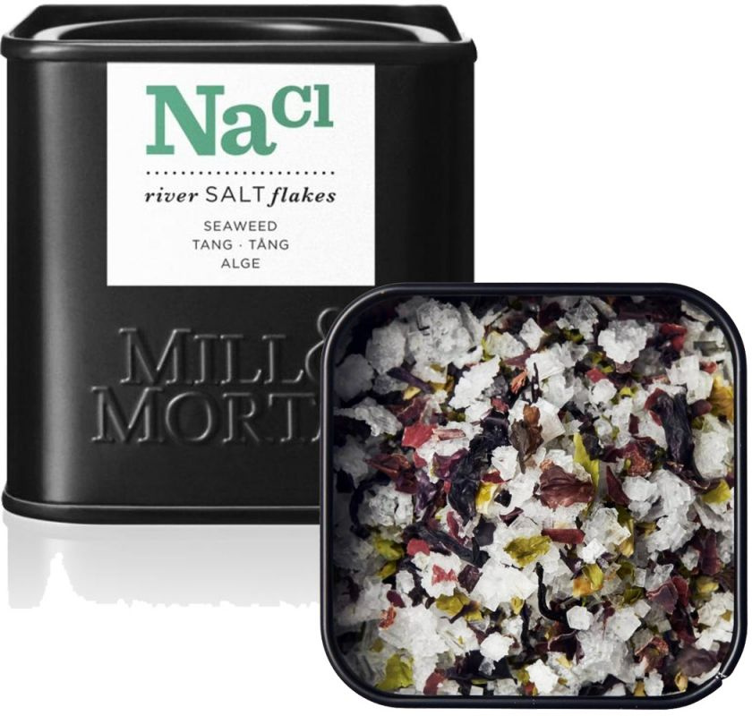 Svart, vinr�tt & t�ngsalt i presentask Mill & Mortar