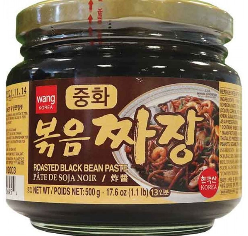 Svart b�npasta Chunjang i glasburk 500g