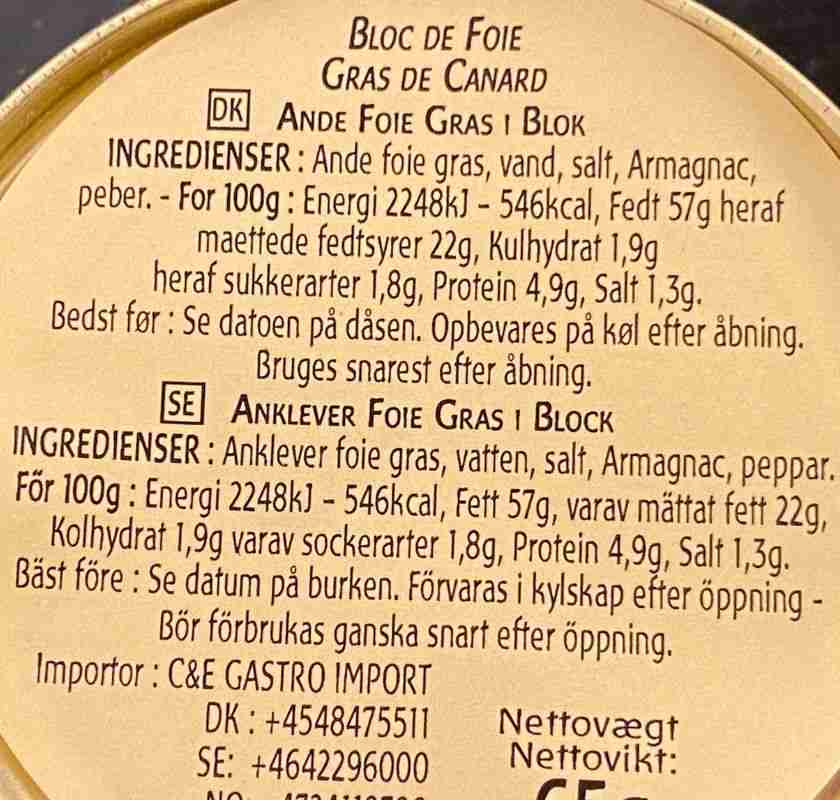 Anklever 65 g La Quercynoise