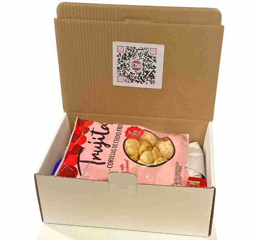 Delikatessl�da med inneh�ll packat (italiensk)