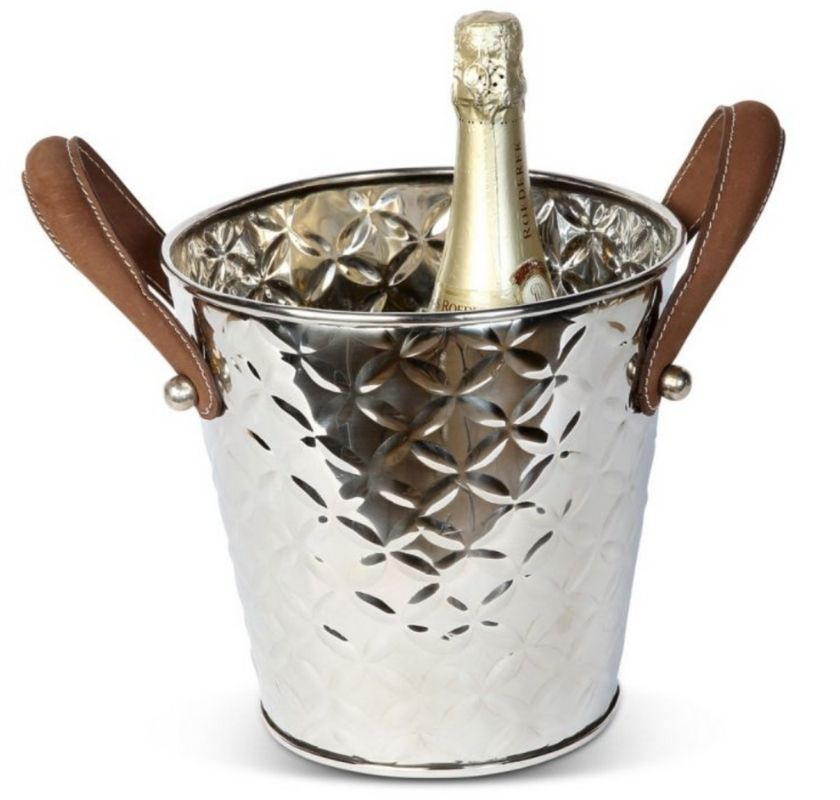 vincooler i m�nstrad pl�t men l�derhandtag