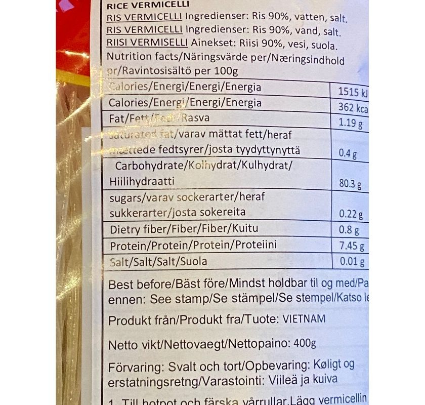 Inneh�llsdeklaration