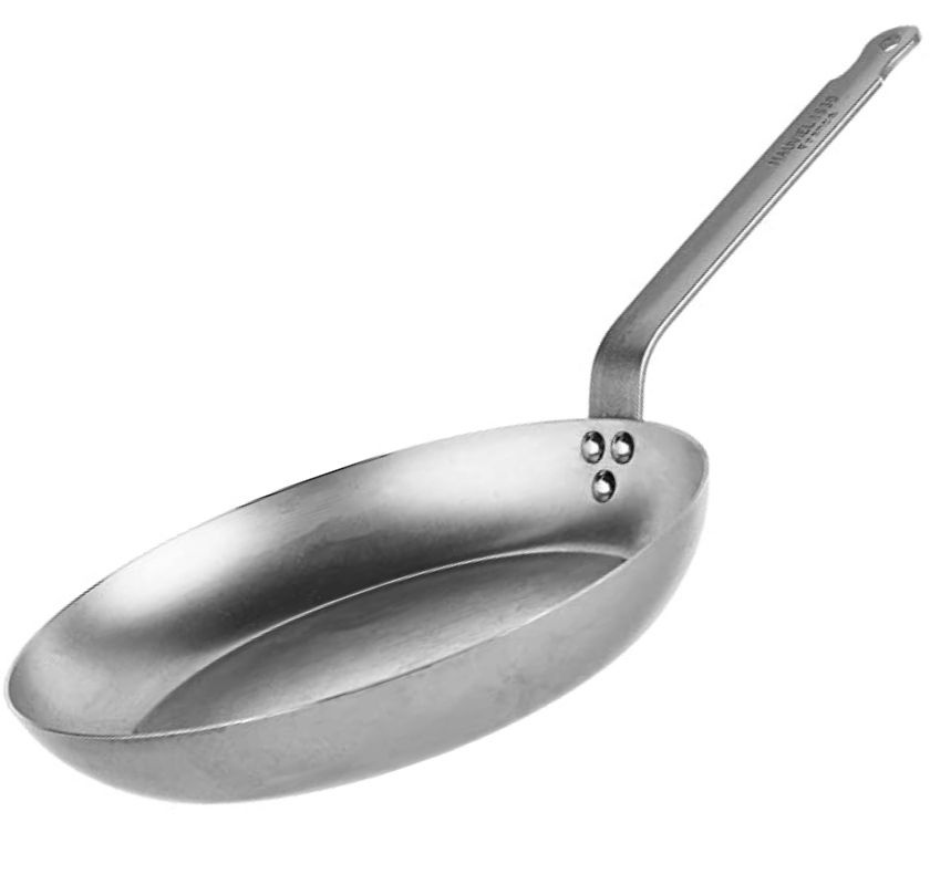 Stekpanna i kolst�l Mauviel M''Steel kolst�lspanna 28 cm frilagd