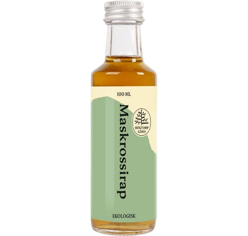 Maskrossirap fr�n H�gtorp G�rd i glasflaska frilagd
