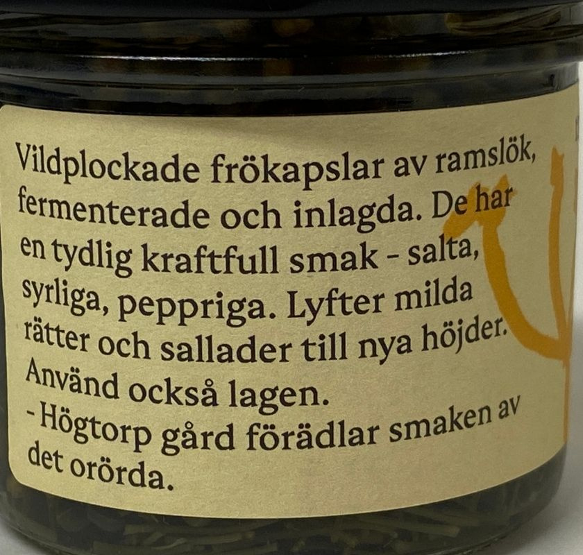 text p� burkens baksida