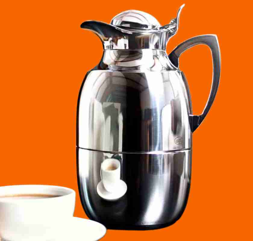 2 st JAlfi uwel termoskanna 1 liter 1 i koppar och 1 i kromat st�l