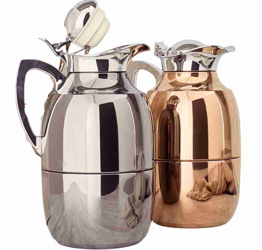 2 st JAlfi uwel termoskanna 1 liter 1 i koppar och 1 i kromat st�l