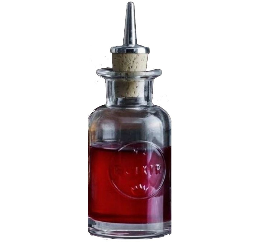 st�nkflaska i glas med r�tt inneh�ll