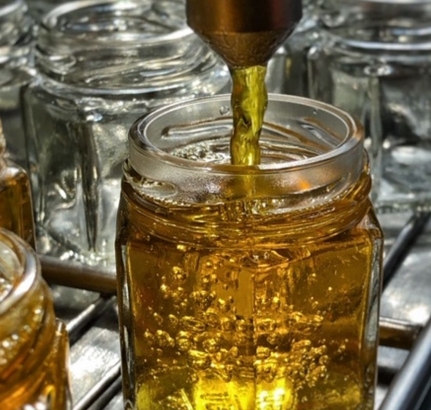 doserar gel� i glasburk