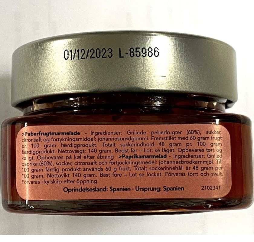 Paprikamarmelad Dulce de Pimiento UTG�TT