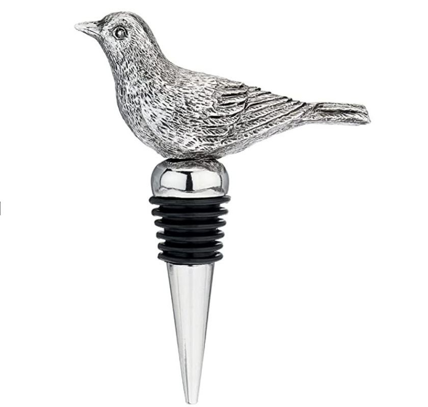  Flaskstopp f�gel i tenn frilagd hela stoppen