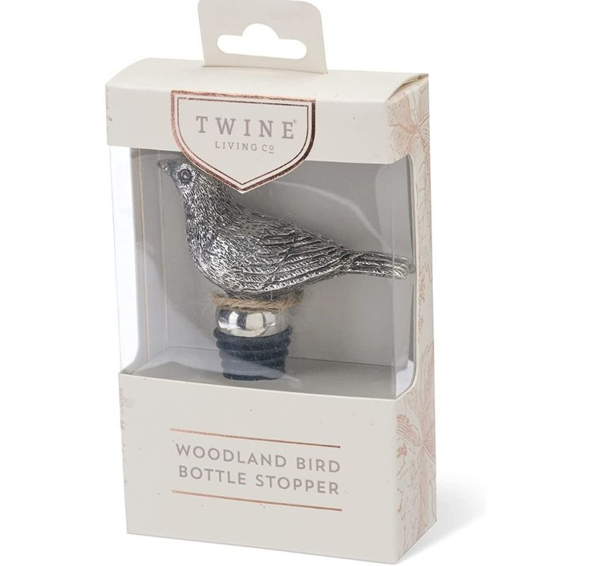  Flaskstopp f�gel i tenn i f�rpackning 