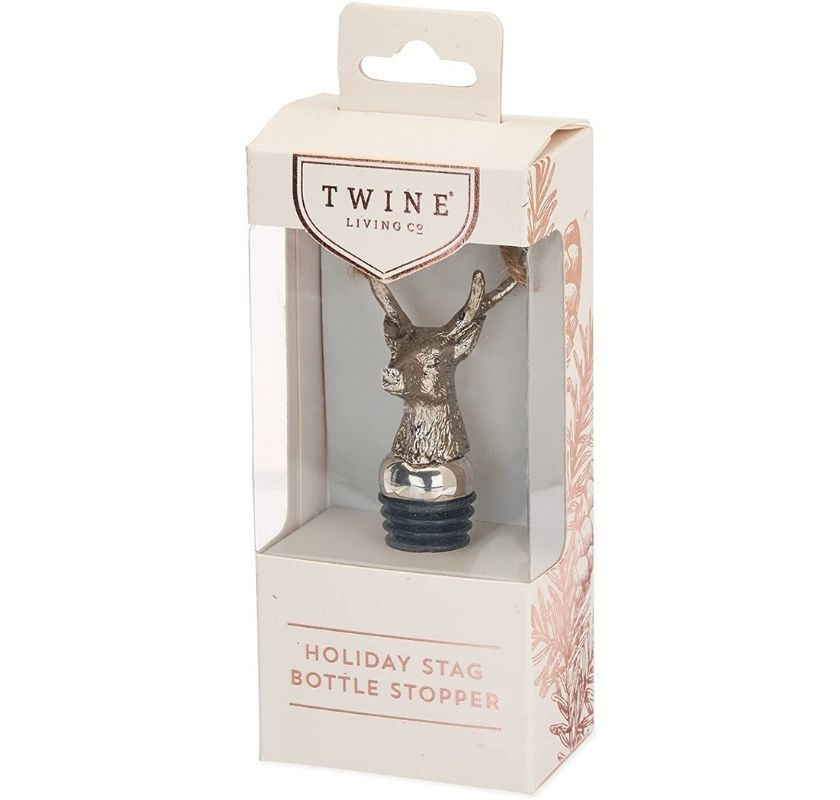 Flaskstopp hjorthuvud i tenn Twine