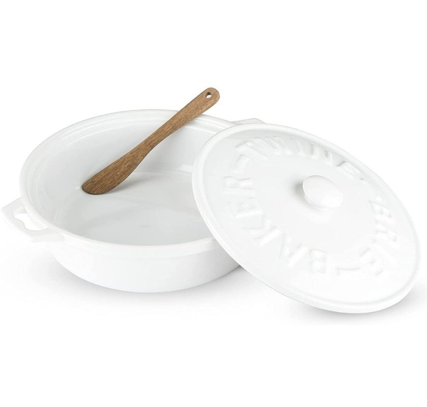 Brie Baker emaljerad vit UTG�TT