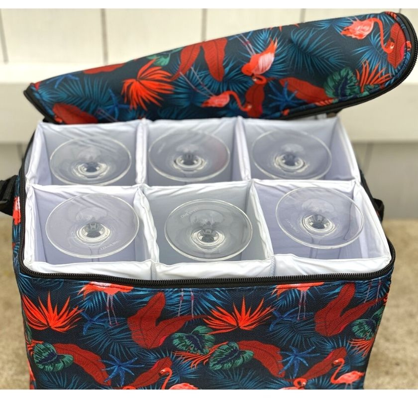 V�ska f�r vinglas Flamingo Jungle