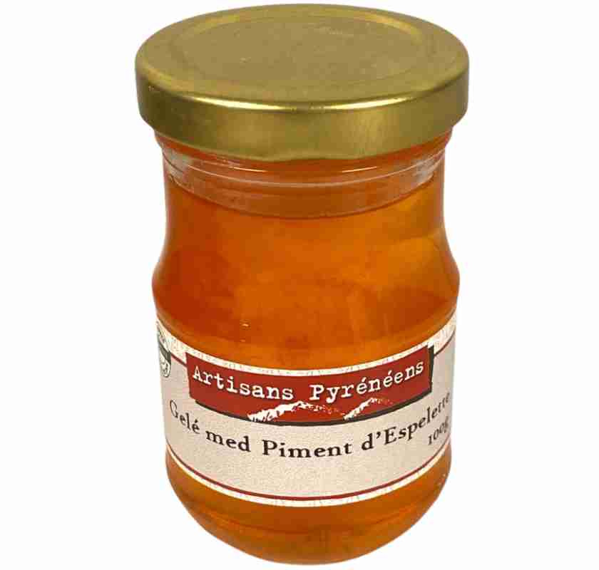 Gel� med espelettepeppar i liten burk