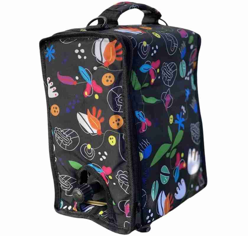 Kylv�ska f�r boxvin m�nstrad multicolour mot svart 