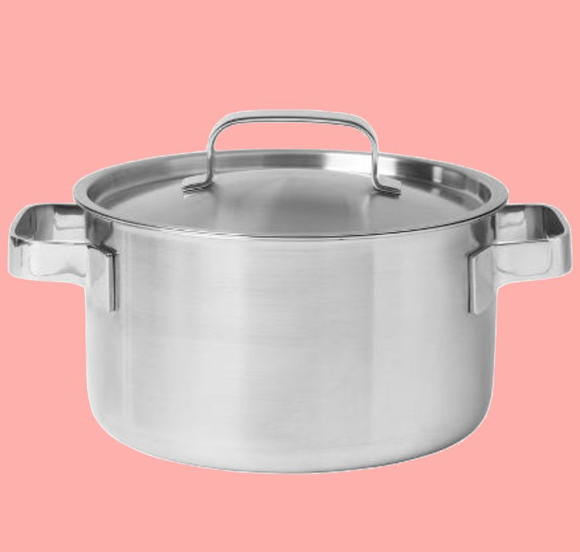 gryta med �ron och lock, 3 liter  mot corallrosa bakgrund