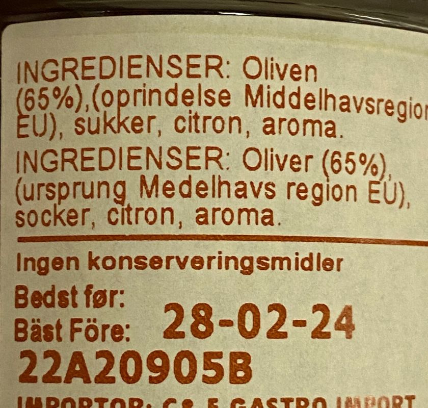 Mostarda p� oliver