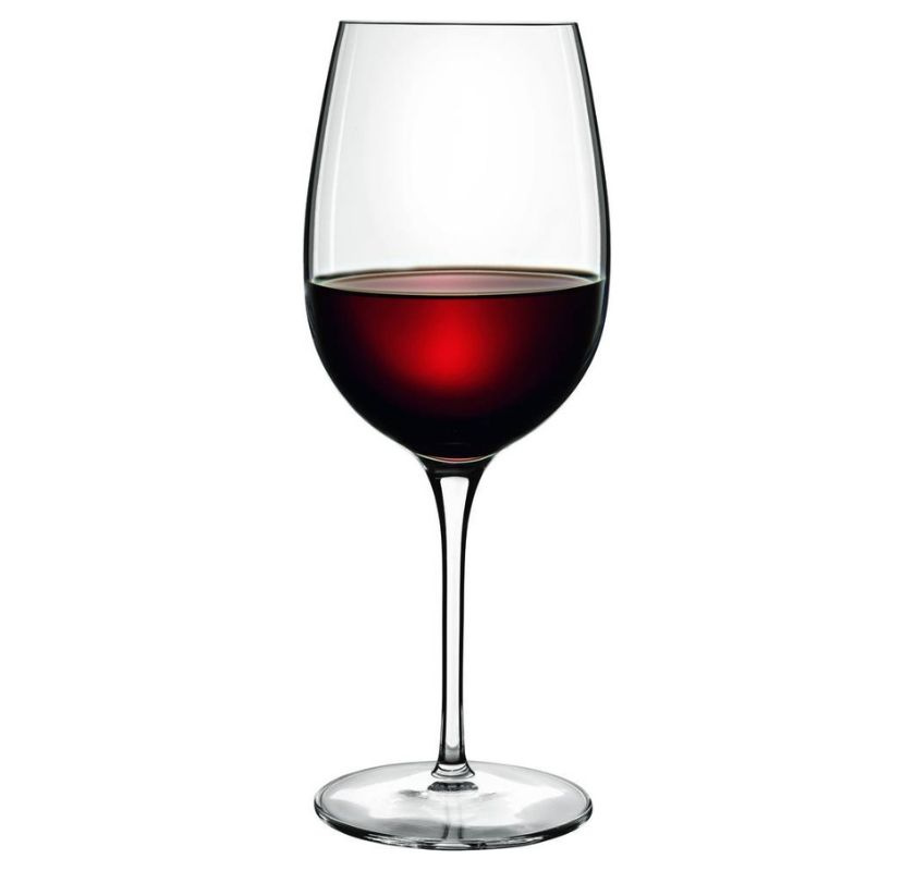 R�dvinsglas Ricco med vin