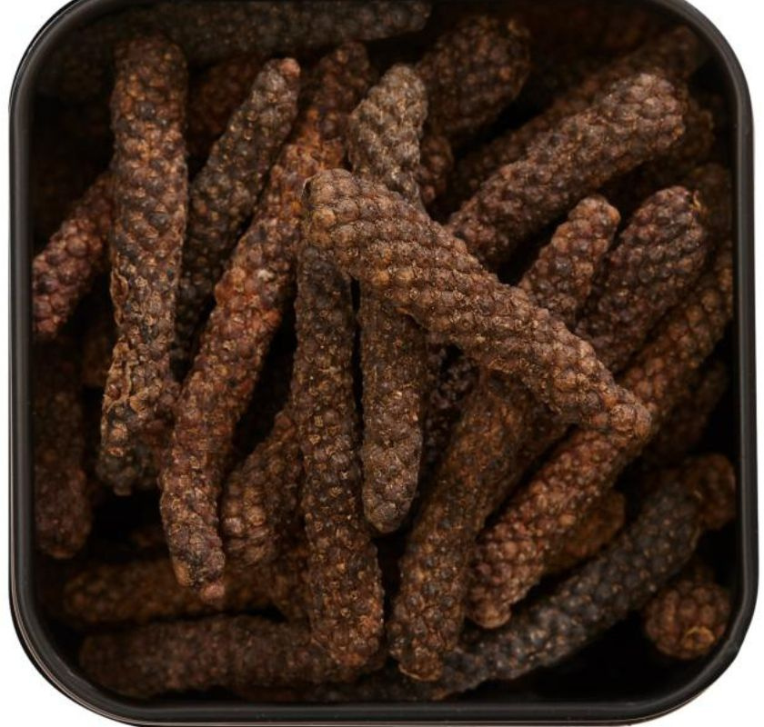 L�ngpeppar ekologisk Mill & Mortar inneh�llet i burken