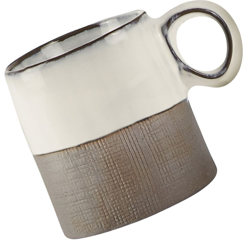 Espressokopp rustik vit