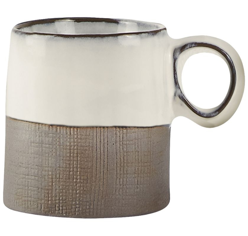 Espressomugg eller gl�ggmugg rustik vit