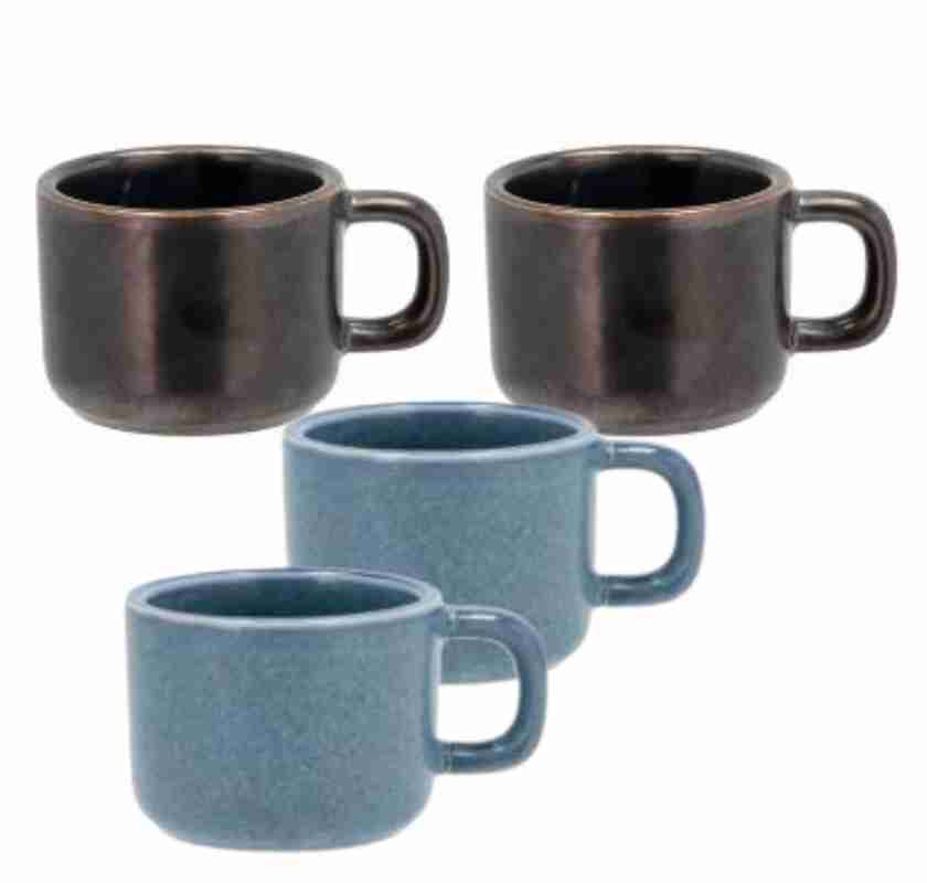 Espressokoppar Fjord 2-pack bl� & svarta