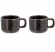 2 svarta esspressokoppar  2 svarta esspressokoppar