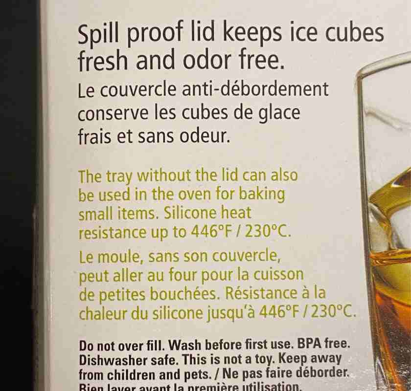 Isbricka i silikon med lock f�r stora isbitar r�d