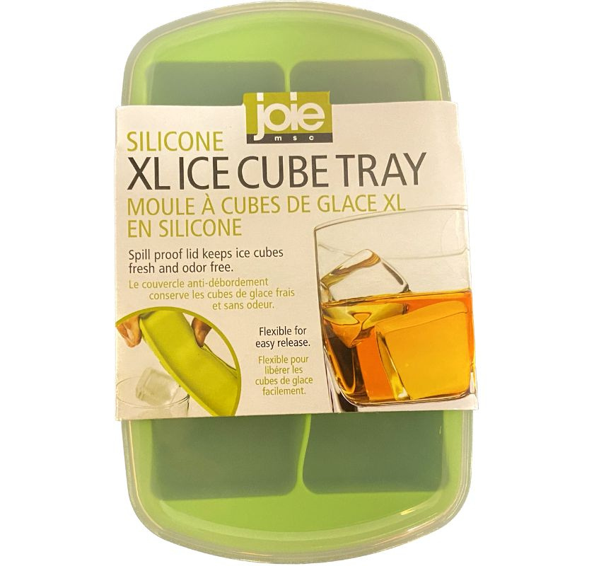 Isbricka i silikon med lock f�r stora isbitar gr�n