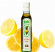 Olivolja citron citronolja i glasflaska med vit kork