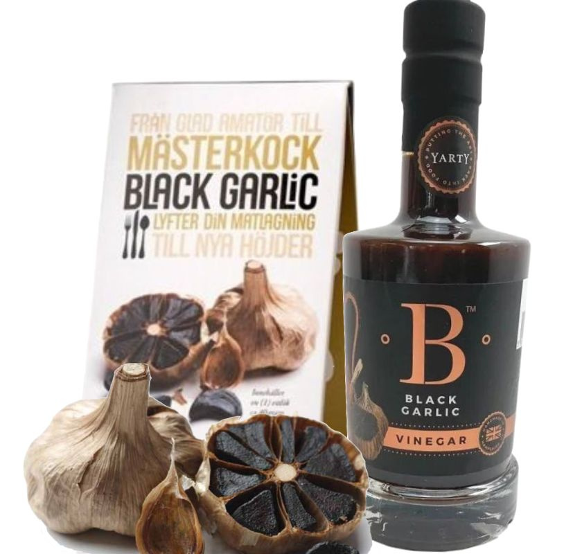  Black Garlic set med svart vitl�k och dito vin�ger