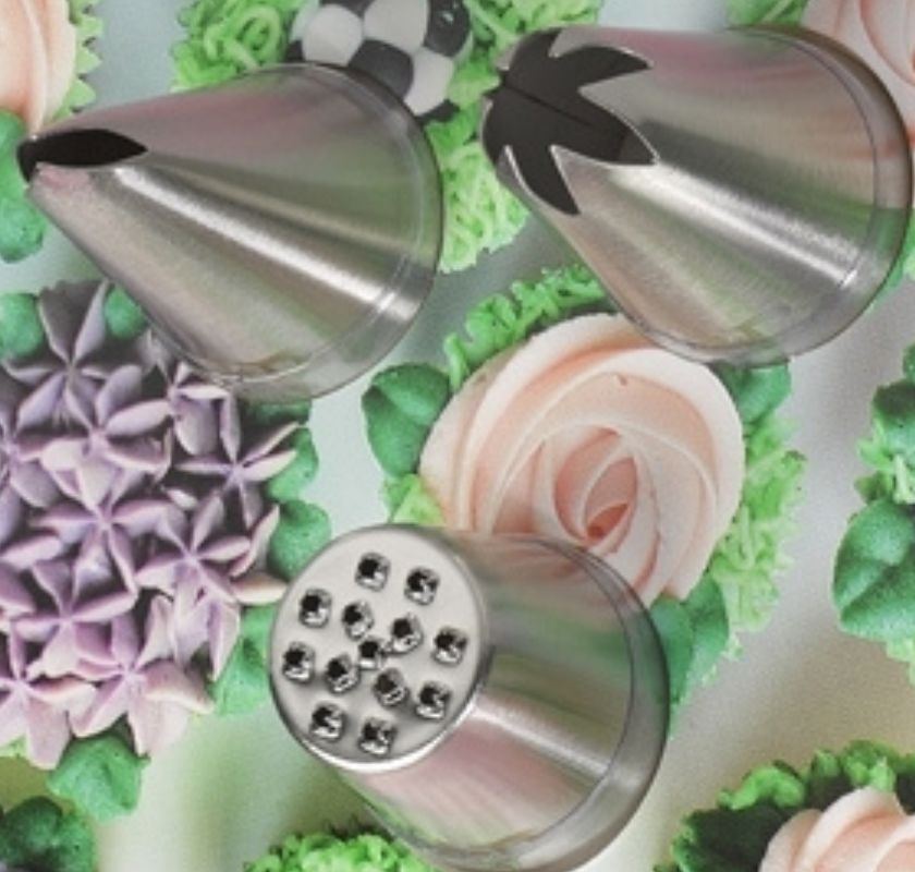 Dekorationsset - Stj�rna, L�v, gr�s tyll med ensg�ngsspritsp�se