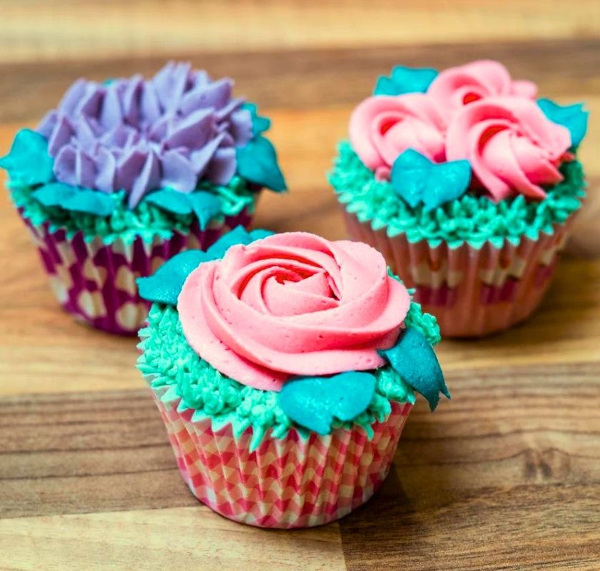 dekorerade cup cakes