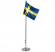 Flaggstång med svensk flagga frilagd