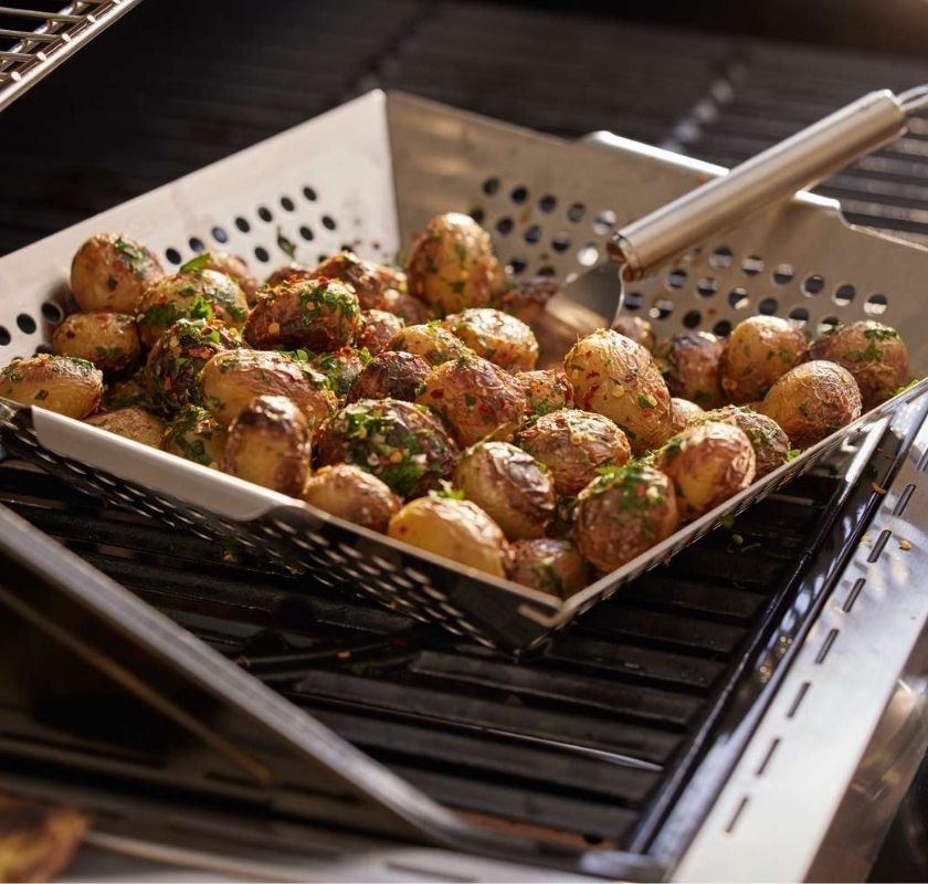 Grillkorg i rostfritt st�l UTG�TT