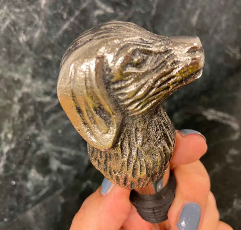 Flaskstopp hundhuvud