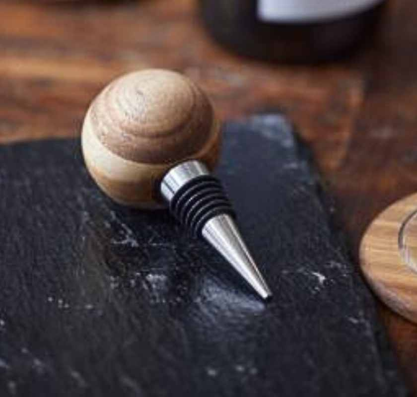 Flaskstopp med kula i tr� UTG�TT