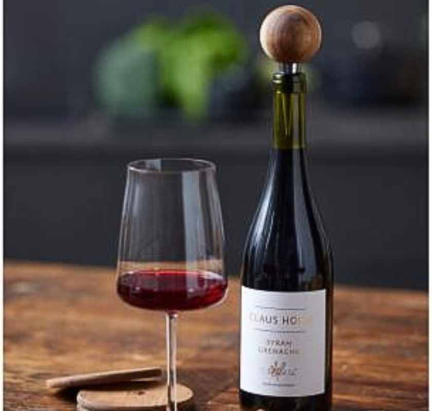 Flaskstopp med kula i tr� UTG�TT