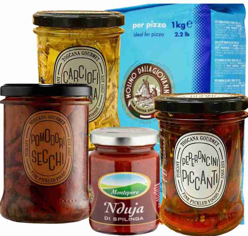 Pizzakit med mj�l och tillbeh�r 