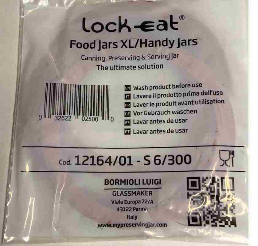 6 st Gummiring Lock Eat till konserveringsburk 11,5 cm i f�rpackning
