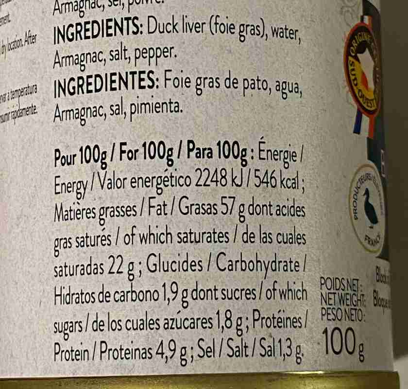 Foie Gras anklever IGP 100g