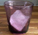 Stor iskub 5x5 cm i lila glas Stor iskub 5x5 cm i lila glas