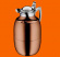 Juwel Termoskanna 1 liter i koppar & stål mot orange bakgrund