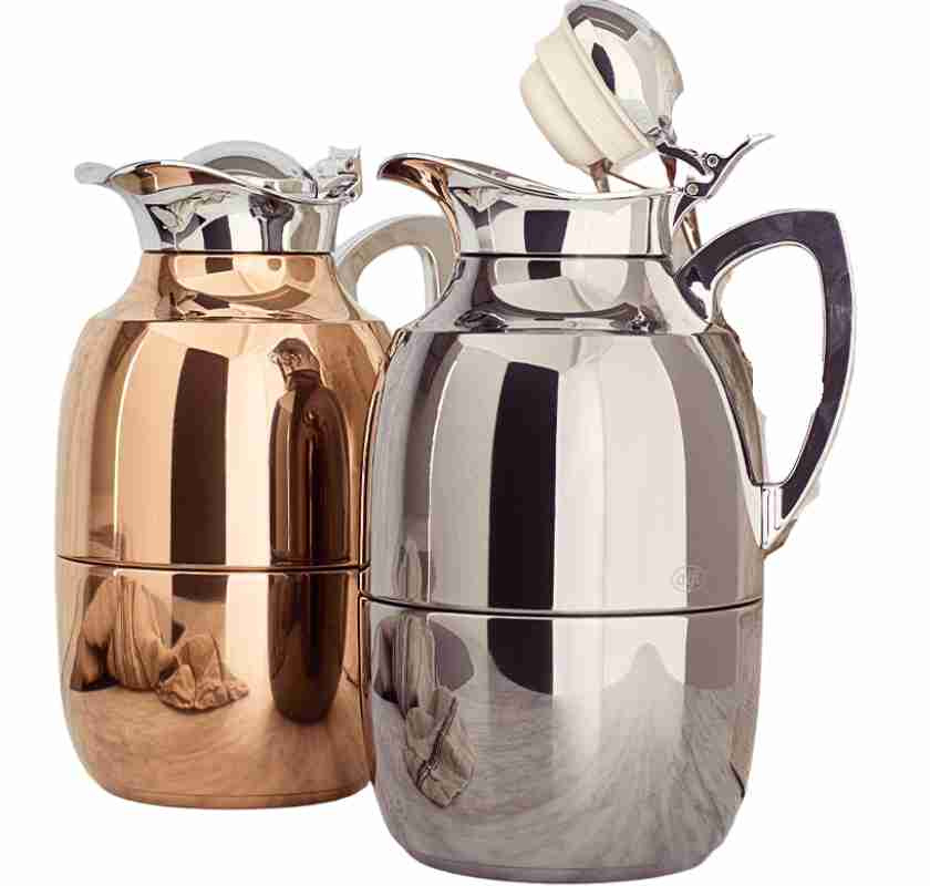 Juwel Termoskanna 1 liter i koppar och 1 liter i blankt st�l