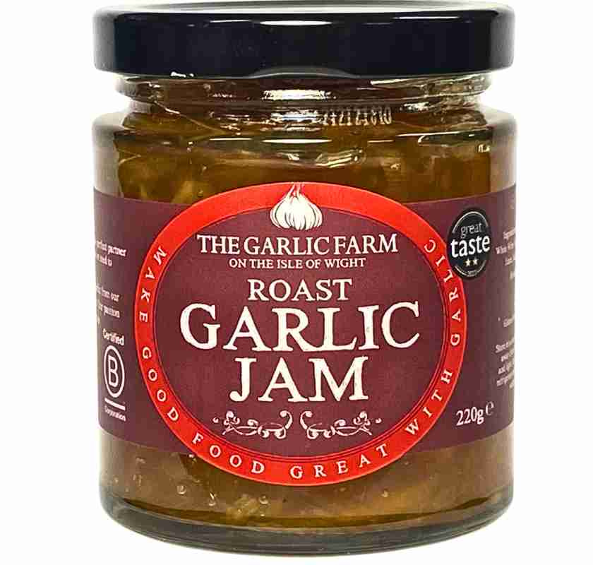 Rostad vitl�ksmarmelad med chilli i glasburk