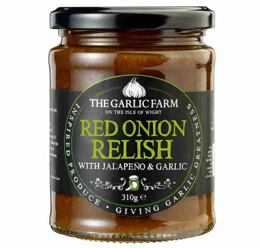 Red Onion Relish – R�dl�kschutney med Jalape�os & Vitl�k i glasburk 310g